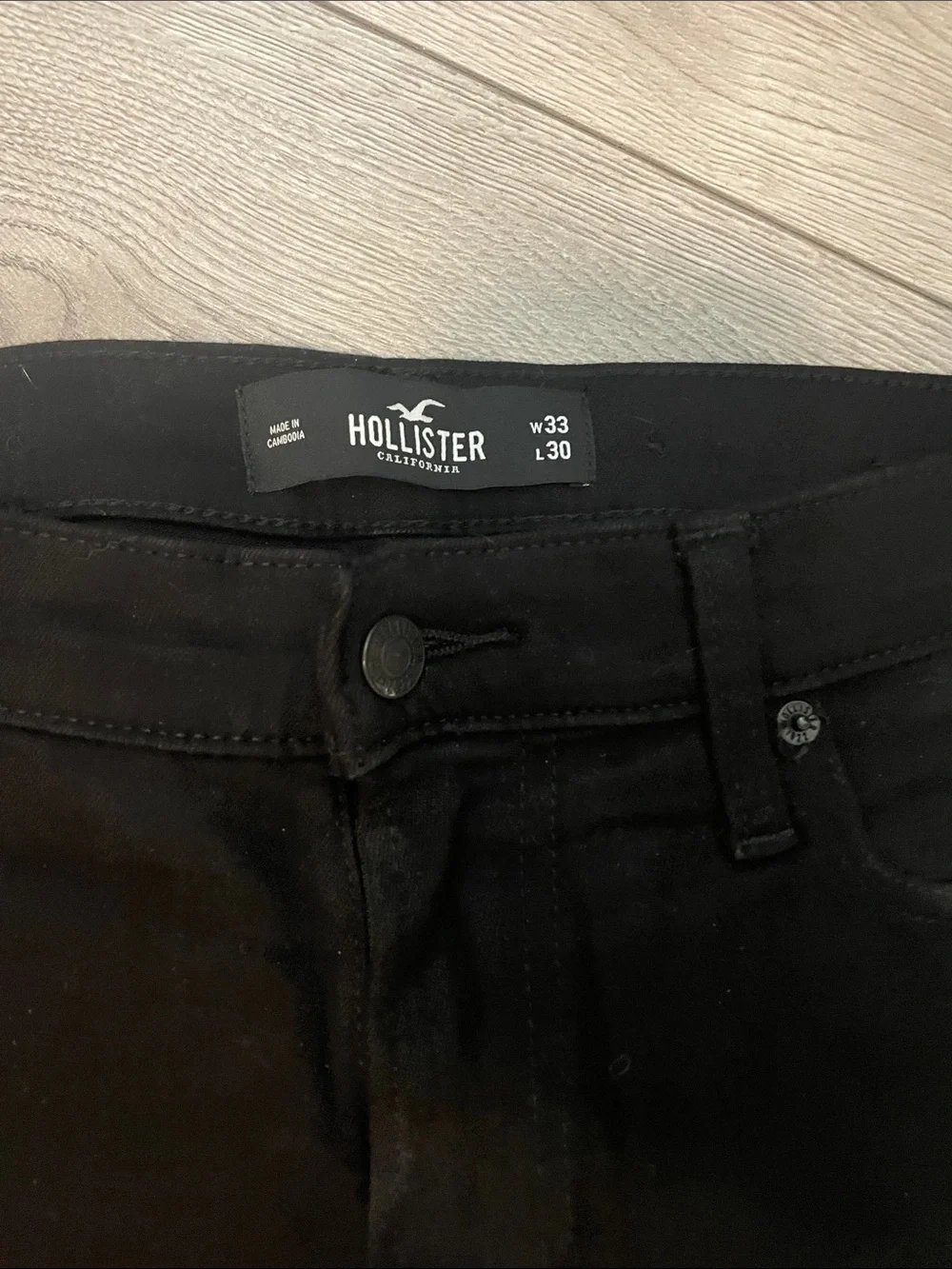 Hollister Men's Black Taper Straight Jeans